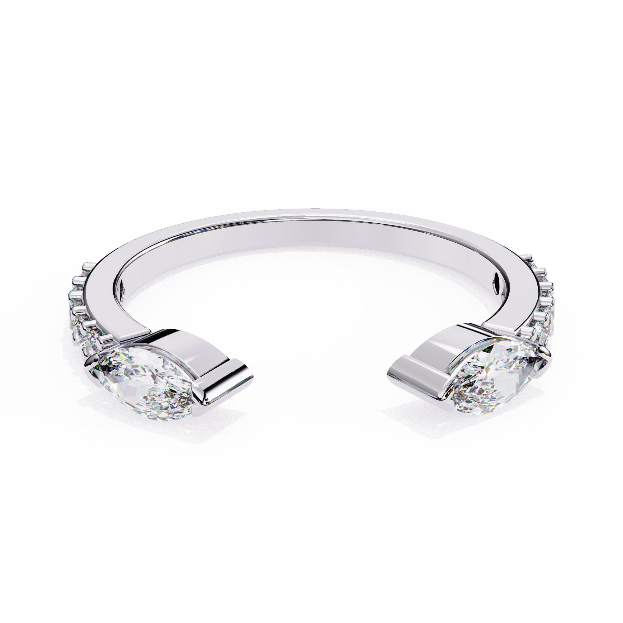 Solitairekart 0.47ct 14K Gold Studded Natural Diamond Marquise Shape Ring-HI Color, VS-SI Clarity